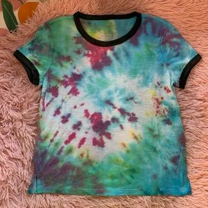 Tie dye cropped tshirt